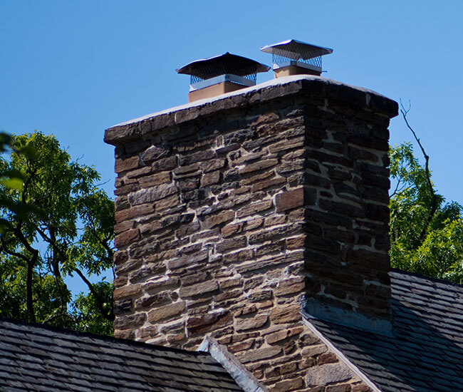 New chimney liner installation in an older Dutchess County, NY brick home