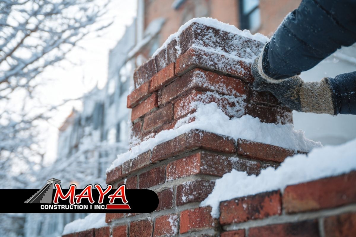Winter Chimney Restoration Checklist exterior inspection for bricks and mortar before snow