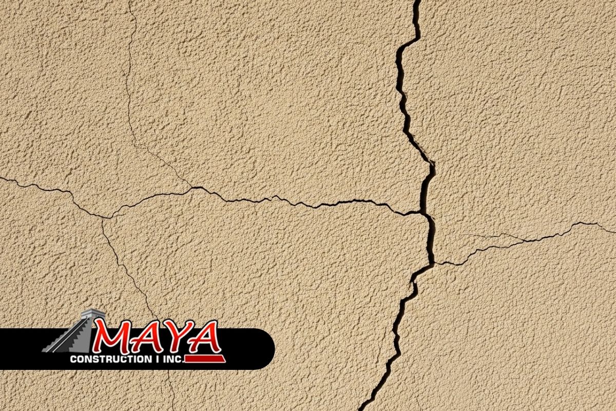 Stucco hairline cracks vs structural cracks on an exterior wall