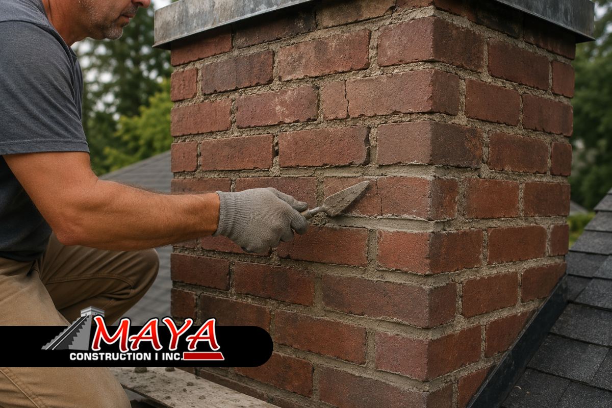 Chimney mortar joint repair for cracked and deteriorated joints